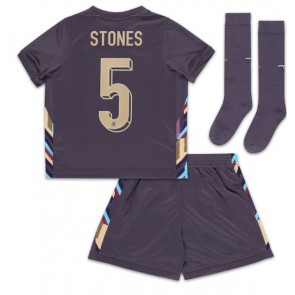 England John Stones #5 Bortatröja Barn EM 2024 Kortärmad (+ Korta byxor)