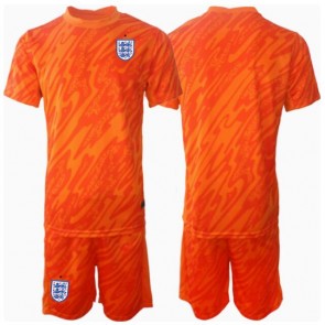 England Målvakt Hemmatröja Barn EM 2024 Kortärmad (+ Korta byxor)