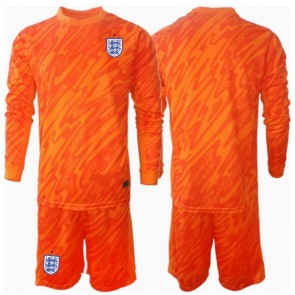 England Målvakt Hemmatröja Barn EM 2024 Långärmad (+ Korta byxor)
