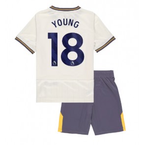 Everton Ashley Young #18 Tredje Tröja Barn 2024-25 Kortärmad (+ Korta byxor)