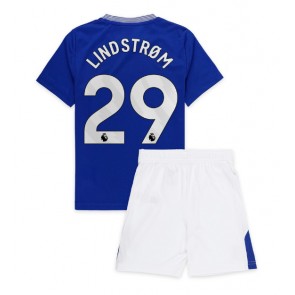 Everton Jesper Lindstrom #29 Hemmatröja Barn 2024-25 Kortärmad (+ Korta byxor)
