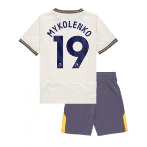 Everton Vitaliy Mykolenko #19 Tredje Tröja Barn 2024-25 Kortärmad (+ Korta byxor)
