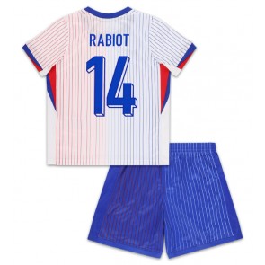 Frankrike Adrien Rabiot #14 Bortatröja Barn EM 2024 Kortärmad (+ Korta byxor)