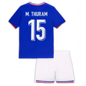 Frankrike Marcus Thuram #15 Hemmatröja Barn EM 2024 Kortärmad (+ Korta byxor)