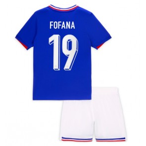 Frankrike Youssouf Fofana #19 Hemmatröja Barn EM 2024 Kortärmad (+ Korta byxor)