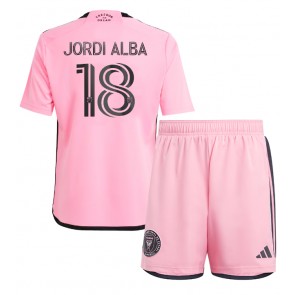 Inter Miami Jordi Alba #18 Hemmatröja Barn 2024-25 Kortärmad (+ Korta byxor)