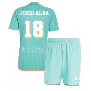 Inter Miami Jordi Alba #18 Tredje Tröja Barn 2024-25 Kortärmad (+ Korta byxor)