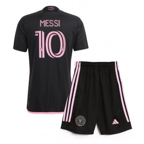 Inter Miami Lionel Messi #10 Bortatröja Barn 2024-25 Kortärmad (+ Korta byxor)