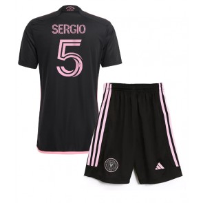 Inter Miami Sergio Busquets #5 Bortatröja Barn 2024-25 Kortärmad (+ Korta byxor)