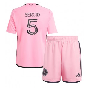 Inter Miami Sergio Busquets #5 Hemmatröja Barn 2024-25 Kortärmad (+ Korta byxor)