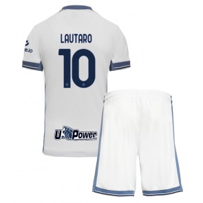 Inter Milan Lautaro Martinez #10 Bortatröja Barn 2024-25 Kortärmad (+ Korta byxor)