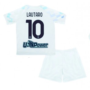 Inter Milan Lautaro Martinez #10 Bortatröja Barn 2025-26 Kortärmad (+ Korta byxor)