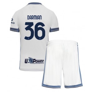 Inter Milan Matteo Darmian #36 Bortatröja Barn 2024-25 Kortärmad (+ Korta byxor)