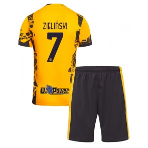 Inter Milan Piotr Zielinski #7 Tredje Tröja Barn 2024-25 Kortärmad (+ Korta byxor)