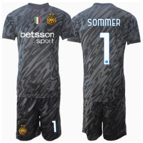 Inter Milan Yann Sommer #1 Målvakt Tredje Tröja Barn 2024-25 Kortärmad (+ Korta byxor)