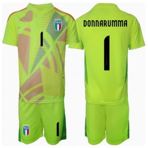 Italien Gianluigi Donnarumma #1 Målvakt Hemmatröja Barn EM 2024 Kortärmad (+ Korta byxor)
