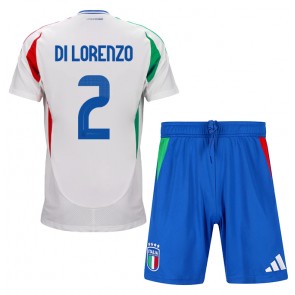 Italien Giovanni Di Lorenzo #2 Bortatröja Barn EM 2024 Kortärmad (+ Korta byxor)