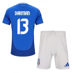 Italien Matteo Darmian #13 Hemmatröja Barn EM 2024 Kortärmad (+ Korta byxor)