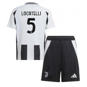 Juventus Manuel Locatelli #5 Hemmatröja Barn 2024-25 Kortärmad (+ Korta byxor)