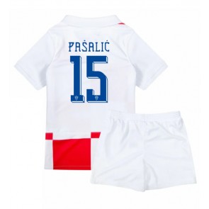 Kroatien Mario Pasalic #15 Hemmatröja Barn EM 2024 Kortärmad (+ Korta byxor)