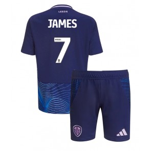Leeds United Daniel James #7 Tredje Tröja Barn 2024-25 Kortärmad (+ Korta byxor)