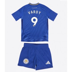 Leicester City Jamie Vardy #9 Hemmatröja Barn 2024-25 Kortärmad (+ Korta byxor)