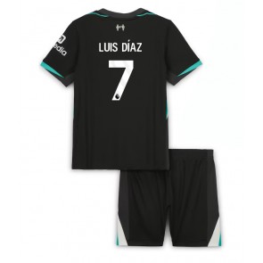 Liverpool Luis Diaz #7 Bortatröja Barn 2024-25 Kortärmad (+ Korta byxor)