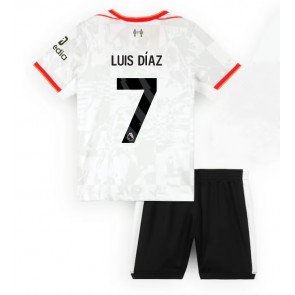 Liverpool Luis Diaz #7 Tredje Tröja Barn 2024-25 Kortärmad (+ Korta byxor)