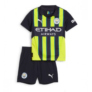 Manchester City Bortatröja Barn 2024-25 Kortärmad (+ Korta byxor)