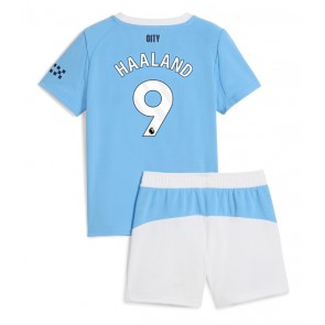 Manchester City Erling Haaland #9 Hemmatröja Barn 2025-26 Kortärmad (+ Korta byxor)