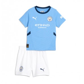 Manchester City Hemmatröja Barn 2024-25 Kortärmad (+ Korta byxor)