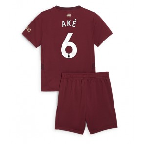 Manchester City Nathan Ake #6 Tredje Tröja Barn 2024-25 Kortärmad (+ Korta byxor)
