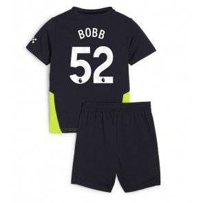 Manchester City Oscar Bobb #52 Bortatröja Barn 2024-25 Kortärmad (+ Korta byxor)
