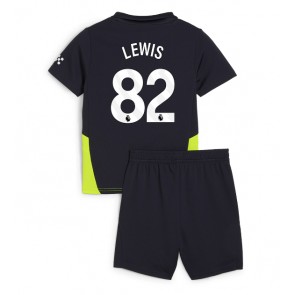 Manchester City Rico Lewis #82 Bortatröja Barn 2024-25 Kortärmad (+ Korta byxor)