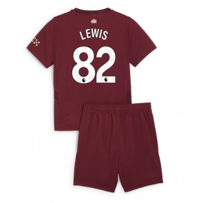 Manchester City Rico Lewis #82 Tredje Tröja Barn 2024-25 Kortärmad (+ Korta byxor)