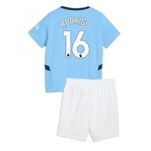 Manchester City Rodri Hernandez #16 Hemmatröja Barn 2024-25 Kortärmad (+ Korta byxor)