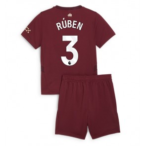 Manchester City Ruben Dias #3 Tredje Tröja Barn 2024-25 Kortärmad (+ Korta byxor)