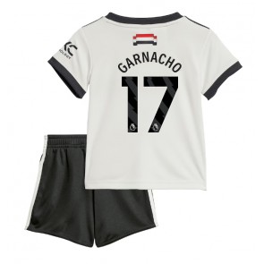 Manchester United Alejandro Garnacho #17 Tredje Tröja Barn 2024-25 Kortärmad (+ Korta byxor)