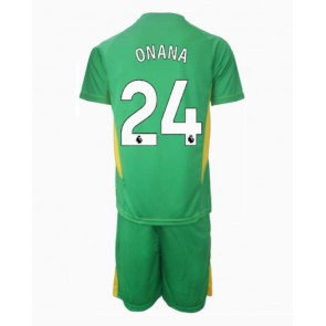 Manchester United Andre Onana #24 Målvakt Tredje Tröja Barn 2024-25 Kortärmad (+ Korta byxor)