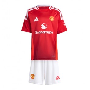 Manchester United Hemmatröja Barn 2024-25 Kortärmad (+ Korta byxor)