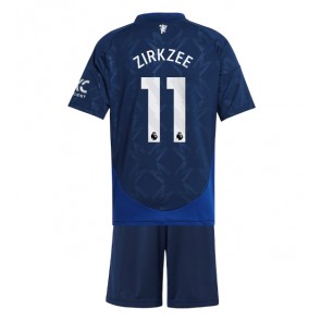 Manchester United Joshua Zirkzee #11 Bortatröja Barn 2024-25 Kortärmad (+ Korta byxor)