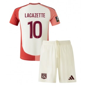 Olympique Lyonnais Alexandre Lacazette #10 Tredje Tröja Barn 2024-25 Kortärmad (+ Korta byxor)