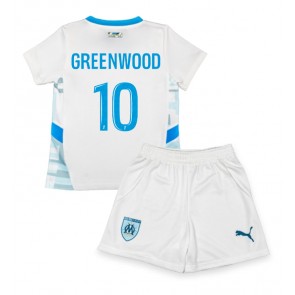 Olympique de Marseille Mason Greenwood #10 Hemmatröja Barn 2024-25 Kortärmad (+ Korta byxor)