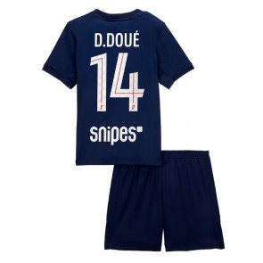 Paris Saint-Germain Desire Doue #14 Hemmatröja Barn 2025-26 Kortärmad (+ Korta byxor)