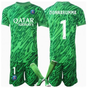 Paris Saint-Germain Gianluigi Donnarumma #1 Målvakt Hemmatröja Barn 2024-25 Kortärmad (+ Korta byxor)