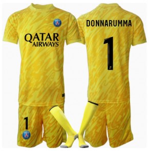 Paris Saint-Germain Gianluigi Donnarumma #1 Målvakt Tredje Tröja Barn 2024-25 Kortärmad (+ Korta byxor)