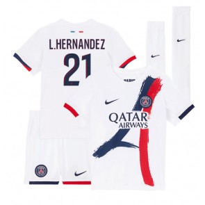 Paris Saint-Germain Lucas Hernandez #21 Bortatröja Barn 2024-25 Kortärmad (+ Korta byxor)