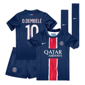 Paris Saint-Germain Ousmane Dembele #10 Hemmatröja Barn 2024-25 Kortärmad (+ Korta byxor)