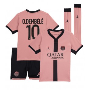 Paris Saint-Germain Ousmane Dembele #10 Tredje Tröja Barn 2024-25 Kortärmad (+ Korta byxor)