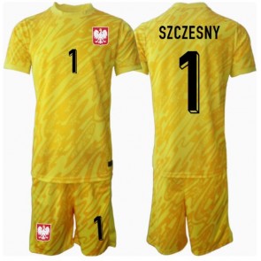 Polen Wojciech Szczesny #1 Målvakt Hemmatröja Barn EM 2024 Kortärmad (+ Korta byxor)